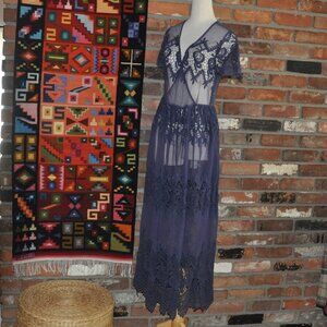 ASOS SHEER Lace Short Sleeve Maxi Dress EUR 38, US 8